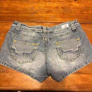 Pretty Jeans Vintage Rainbow Embroidered Low Rise Shorts